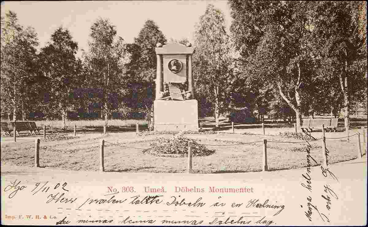 Umeå. Döbelns Monument, 1902