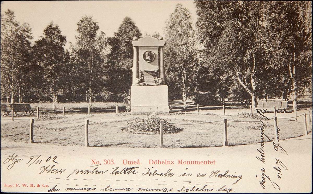 Umeå. Döbelns Monument, 1902