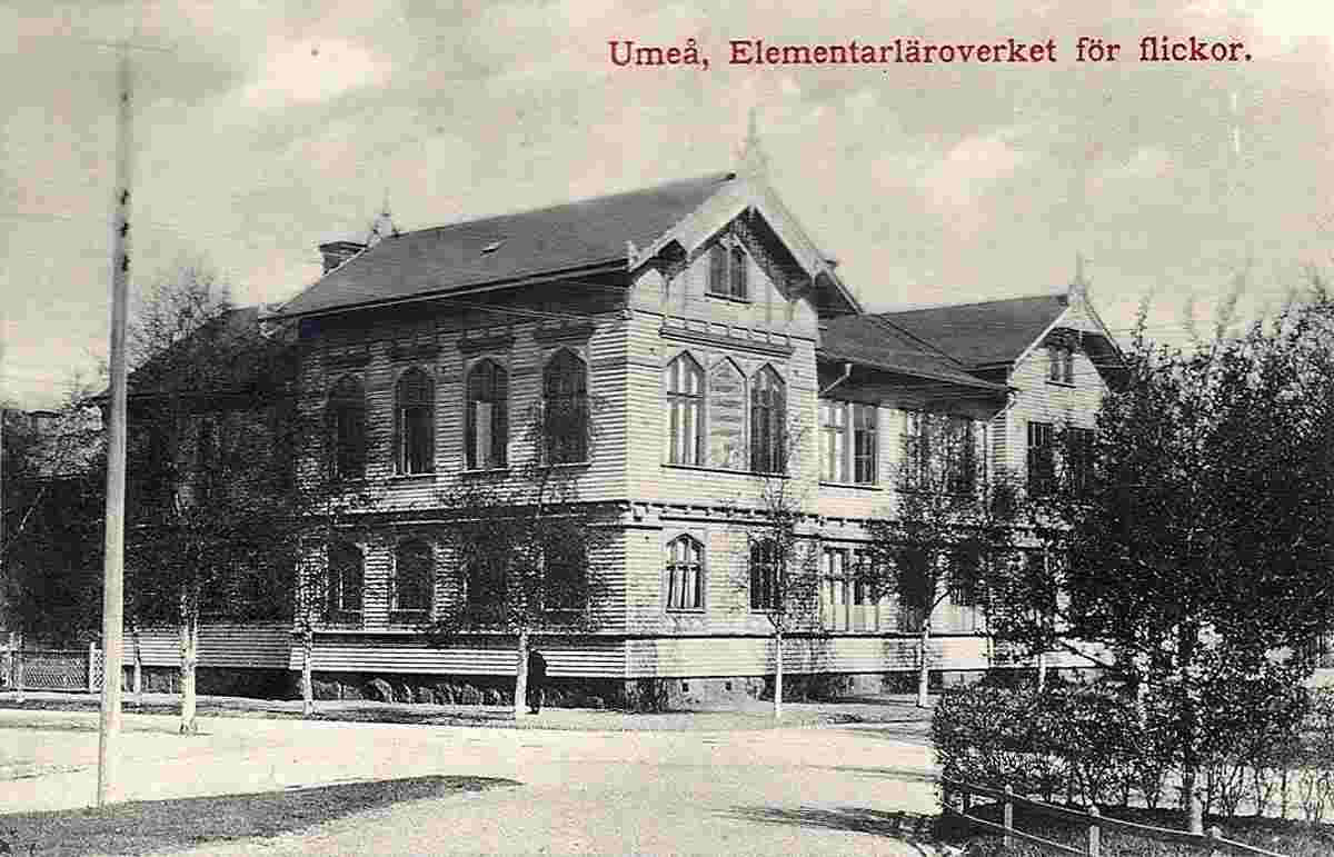 Umeå. Elementary school for girls, built 1892, 1910