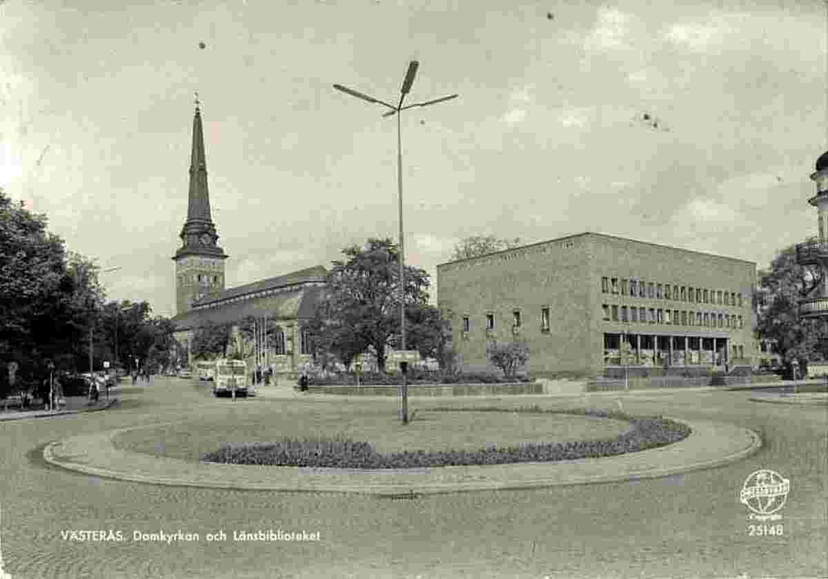 Västerås. Domkyrkan och Ländsbiblioteket