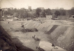 Kiev. View of historic borough Lypky from Prozorovskaya Street, 1928