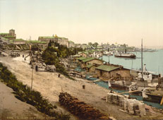 Kiev. Warehouses on the banks of the Dnieper, between 1890 and 1900