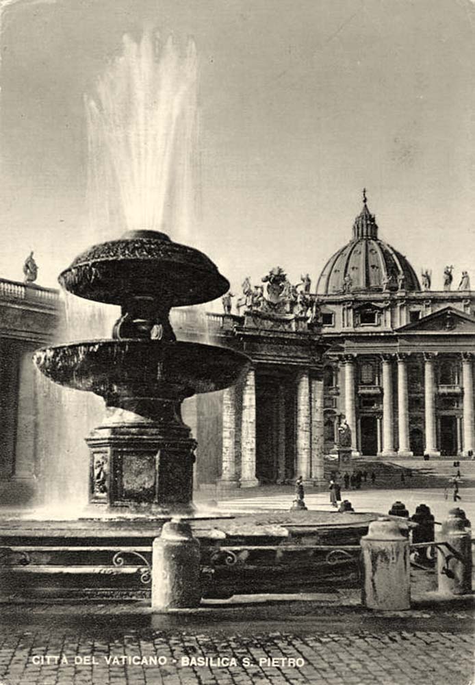 Vatican City. Fountain on St Peter's Square