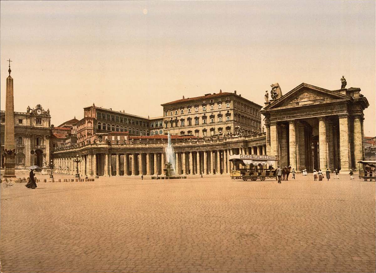 Vatican City. St Peter's Square, between 1890 and 1900