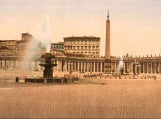 Vatican City. St Peter's Square and fountains