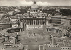 Vatican City. St Peter's Square and Vatican Palace, 1959