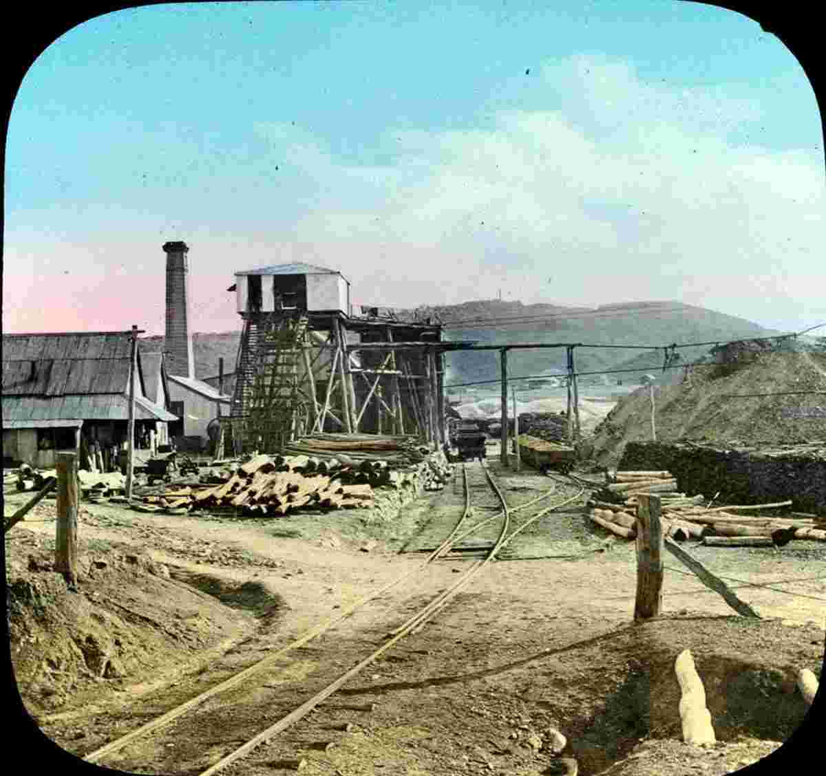 Townsville. Mine viewed from railway tracks