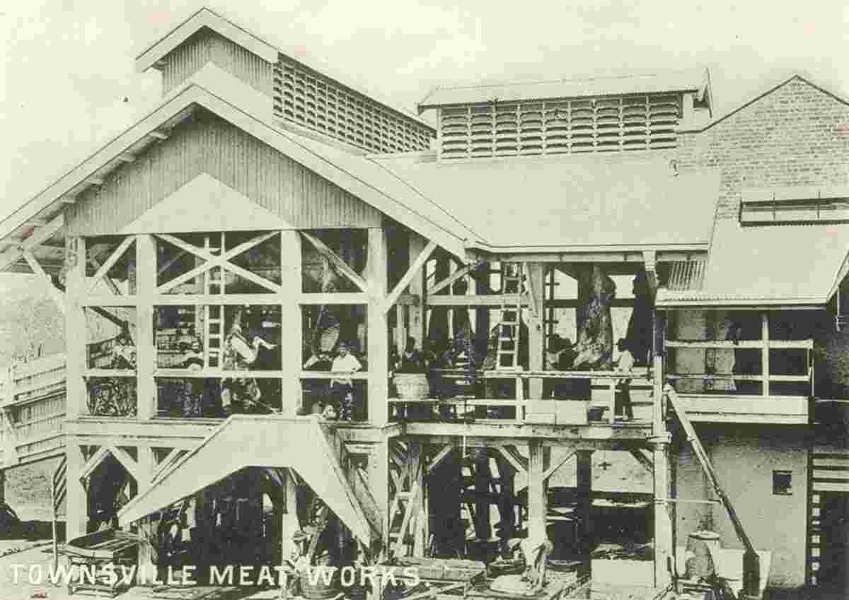 Townsville. View of the meatworks building