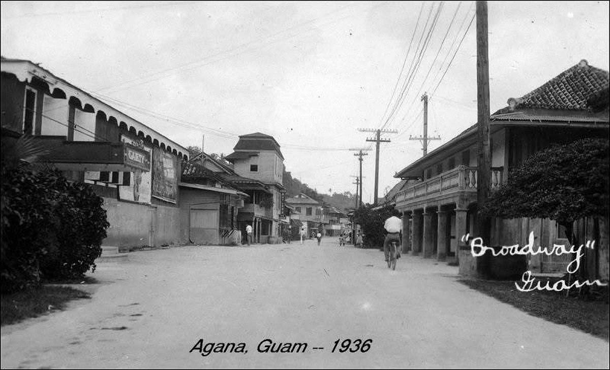 Hagåtña (Agana, Agaña). Broadway, 1936