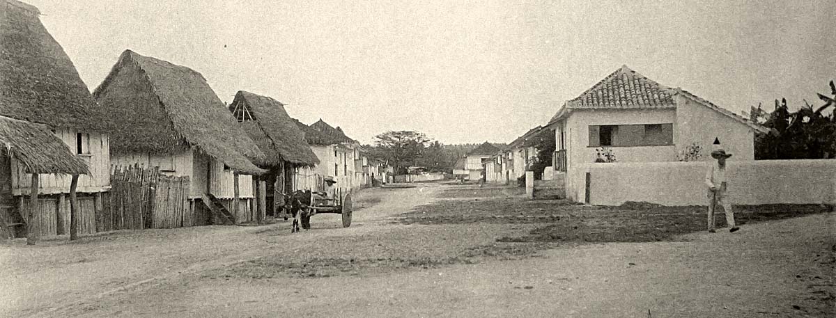 Hagåtña (Agana, Agaña). Panorama of street, circa 1900