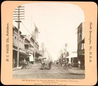 King Street, the principal business thoroughfare of Honolulu, 1902