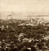 View to Honolulu and harbor, 1906
