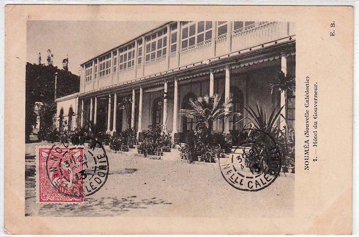 Nouméa. Hôtel du Gouverneur, 1913