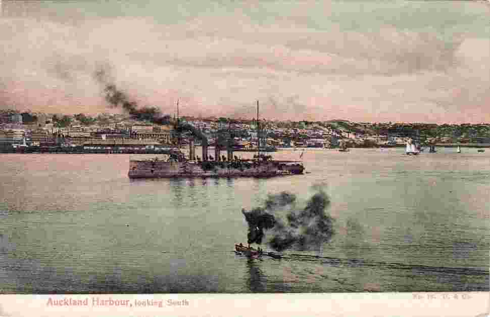 Auckland. Harbour, looking South