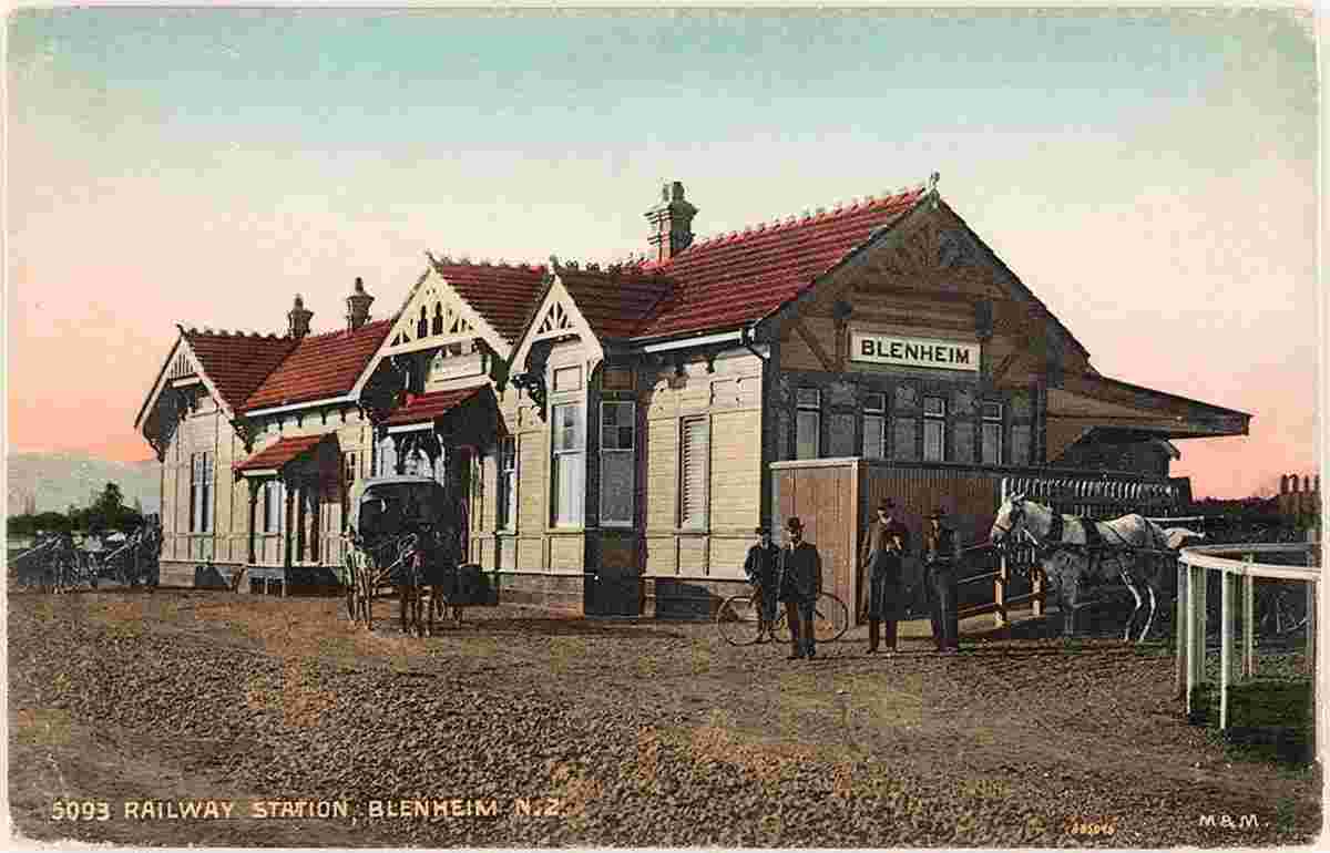 Blenheim. Railway Station, between 1904 and 1915
