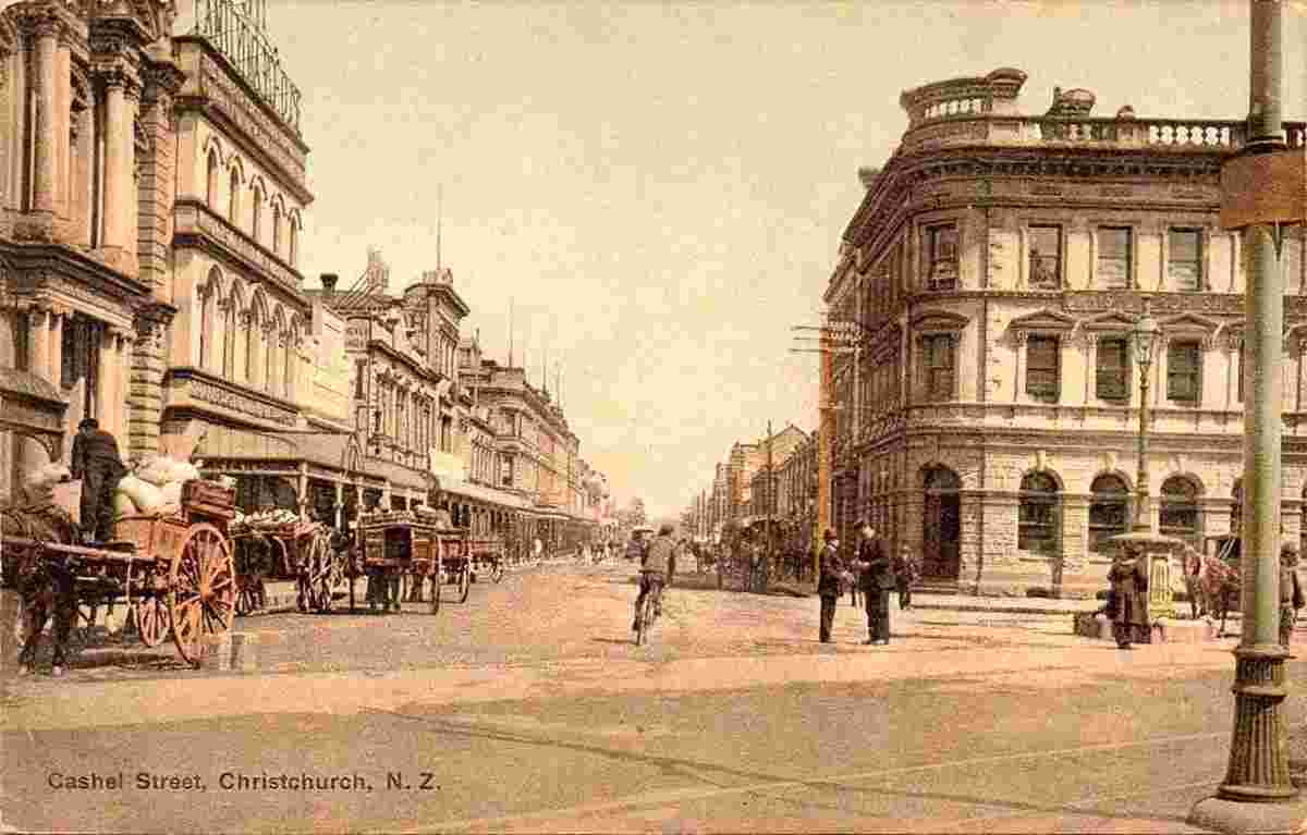 Christchurch. Cashel Street, 1910