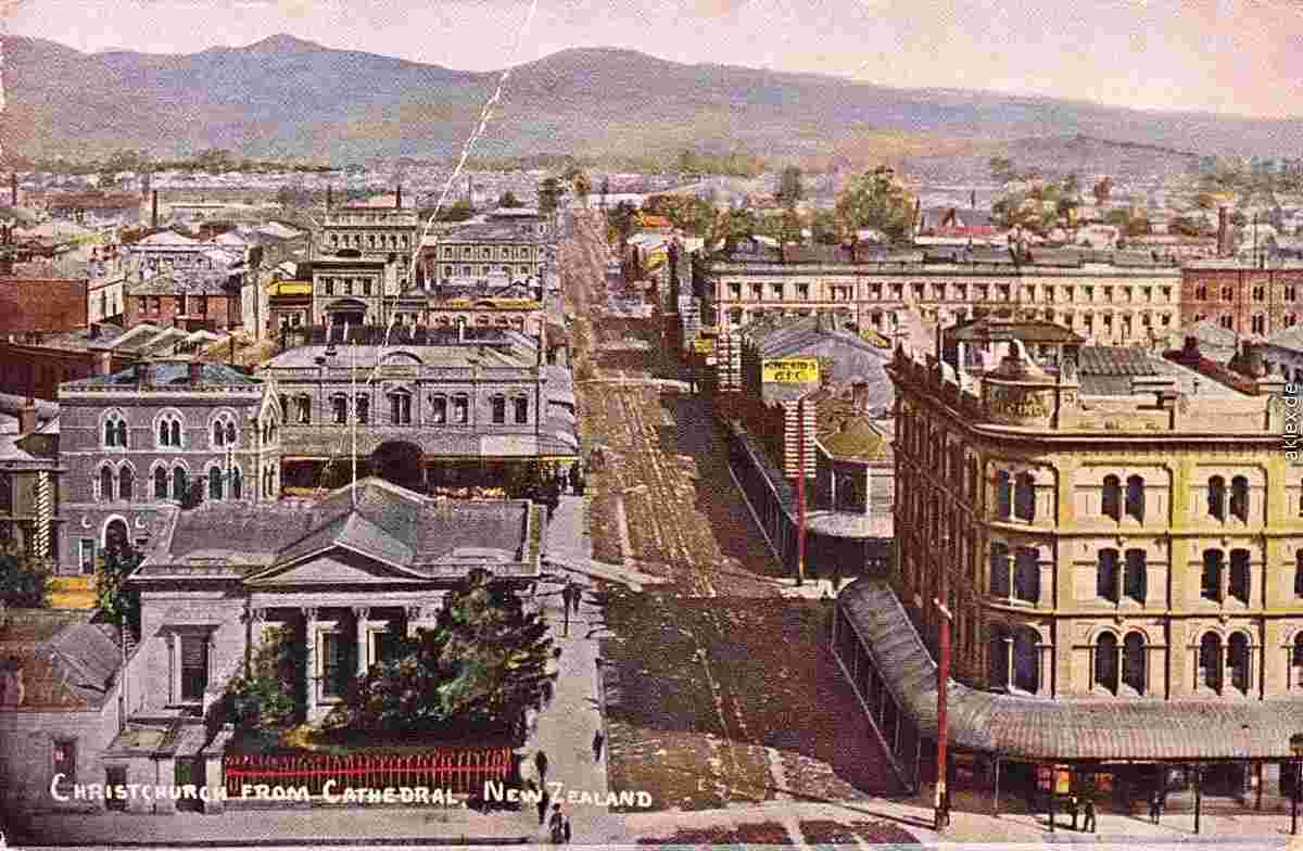 Christchurch. Panorama of the city, 1913