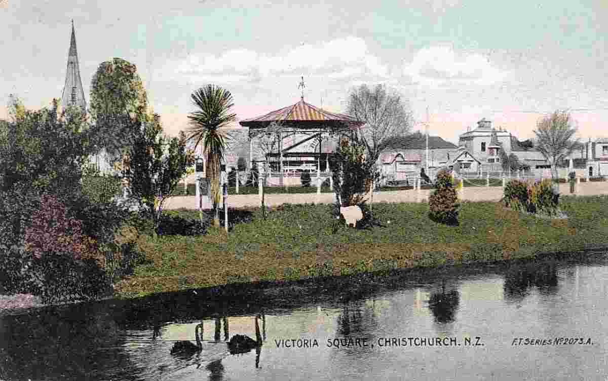 Christchurch. Victoria Square, circa 1900-10's