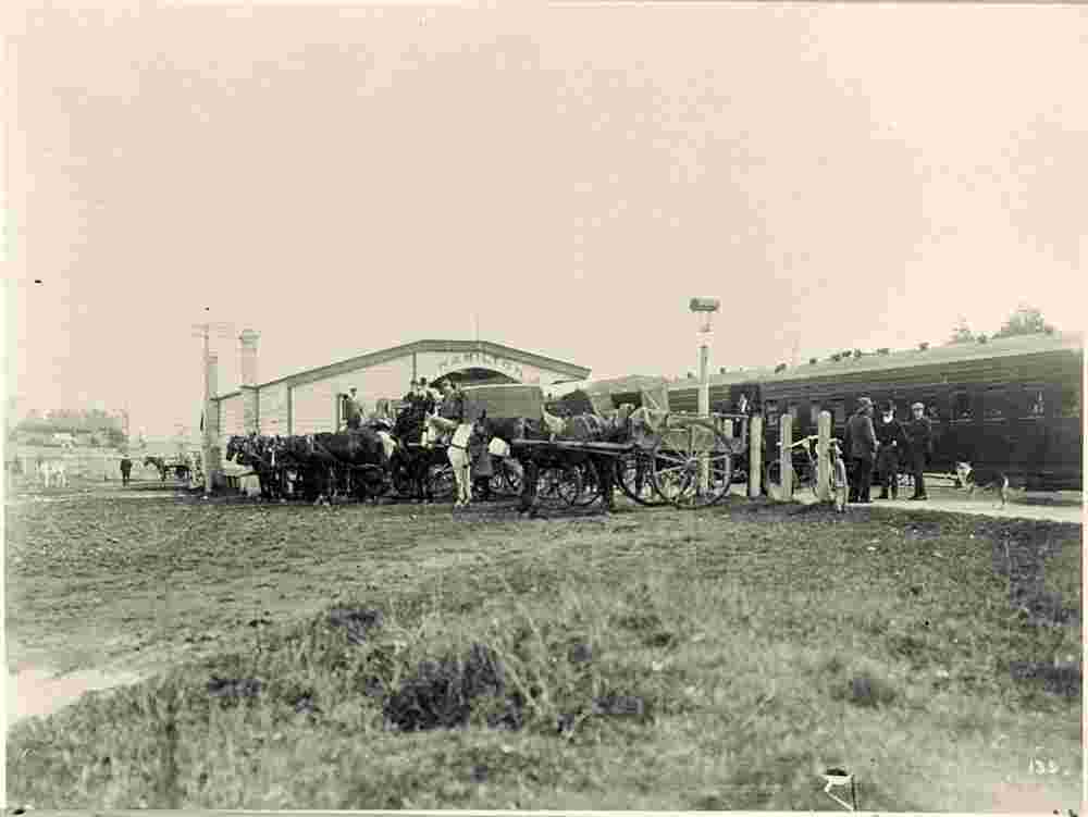 Hamilton. Railway Station, circa 1899