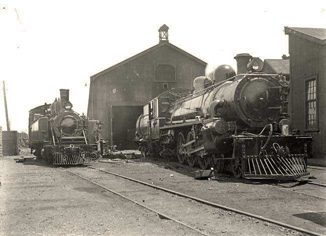 Lower Hutt. Two steam locomotives, Petone railway workshops, between 1915 and 1927