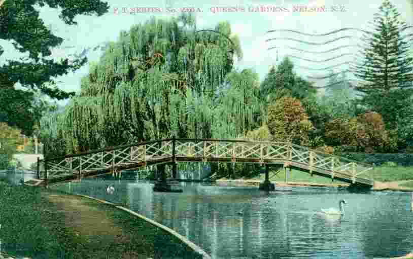 Nelson. The Queen's Gardens, Bridge