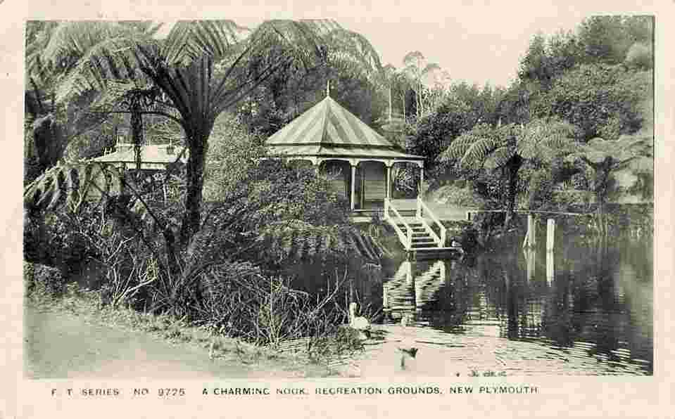 New Plymouth. A Charming Nook, Recreation Grounds, 1906