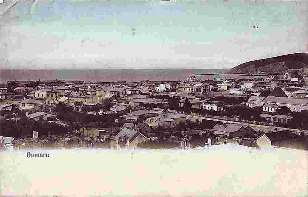 Oamaru. Panorama of the city