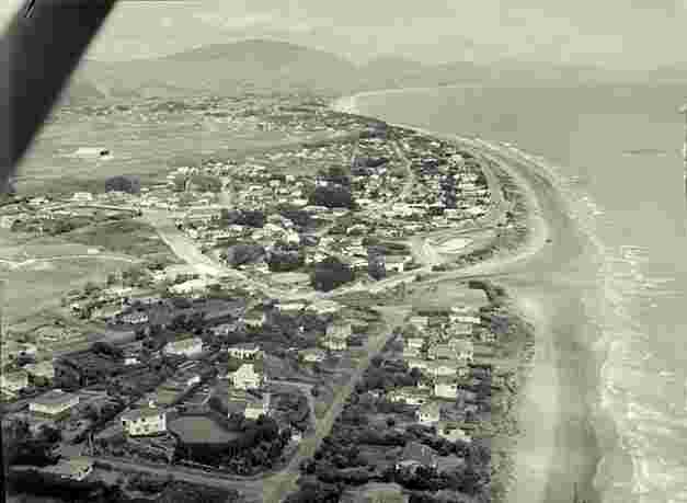 Paraparaumu. Aerial view, 25 Oct 1956