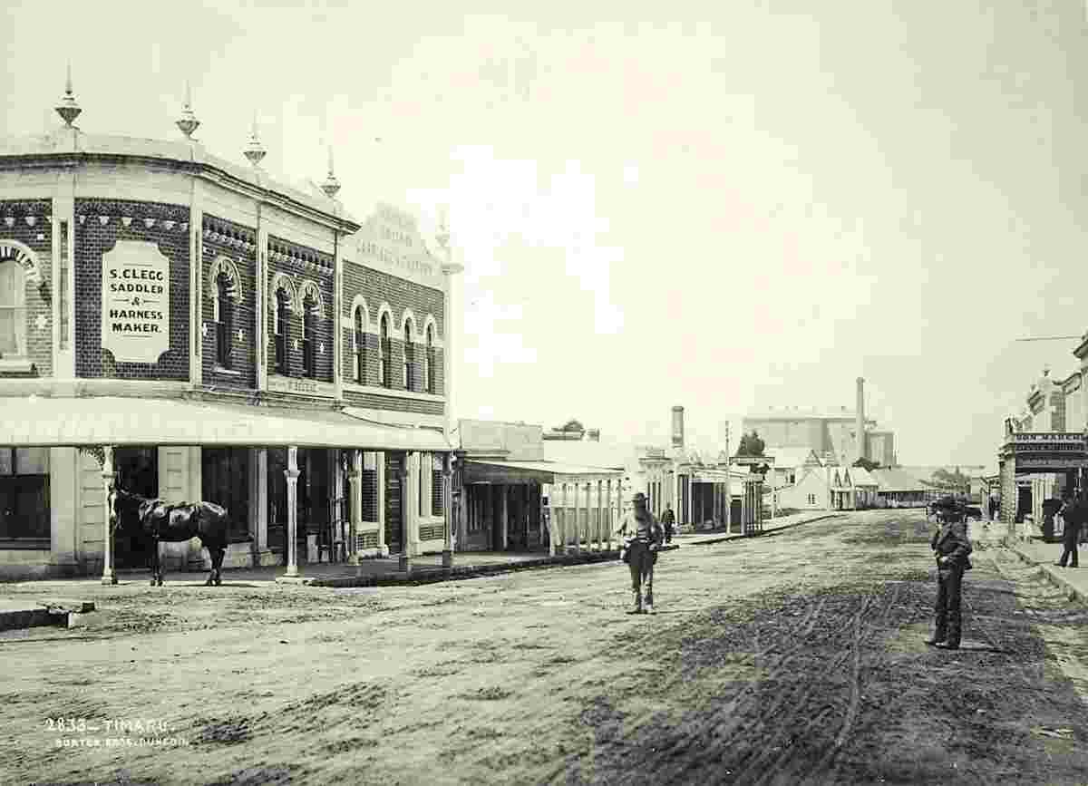 Timaru. Panorama of Street, circa 1880