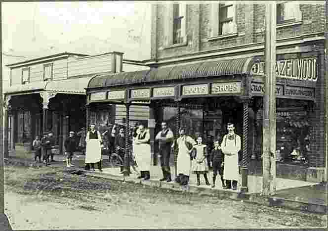 Upper Hutt. J. A. Hazelwood Drapery and Hardware store, 1910